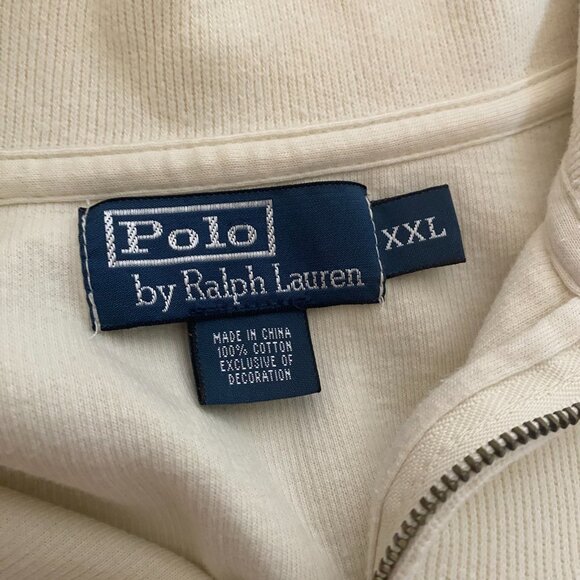 (2) Ralph Lauren 1/4 Zip XXL ivory & black mens plus size - Picture 7 of 8